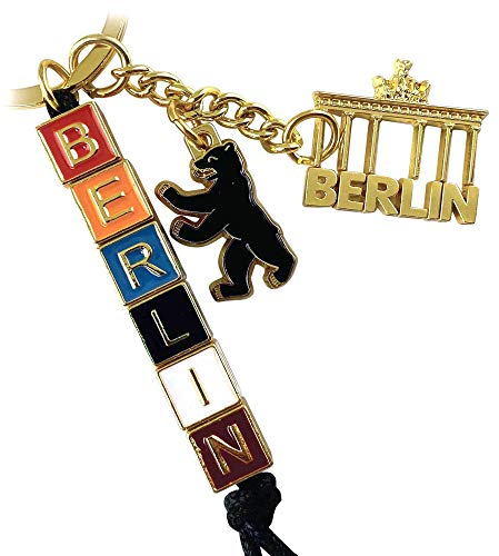 Schlüsselanhänger Berlin Souvenirs, Geschenk, Andenken - Keychain aus Metall für Deutschland. Mitbringsel für Paare, passend für Taschen, Rucksäcke, Autoschlüssel
