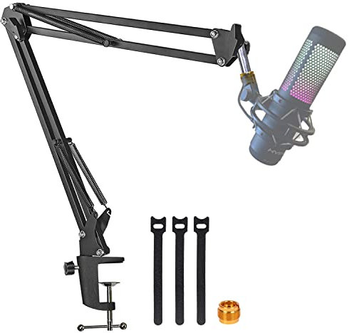 Galgenarm für Hyperx Quadcast-Mikrofon, verstellbarer Mikrofonscherenständer, für Studioaufnahmen und Rundfunk, kompatibel mit Hyper X QuadCast S Mic By YUZUHOME