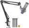 Galgenarm für Hyperx Quadcast-Mikrofon, verstellbarer Mikrofonscherenständer, für Studioaufnahmen und Rundfunk, kompatibel mit Hyper X QuadCast S Mic By YUZUHOME