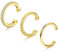 ORAZIO 3Pcs Ear Cuff Set Damen 925 Sterlingsilber Ohrklemme Ohrmanschette Gold Helix Knorpel Clip Wickelohrring Fakepircings Ohrspange Ohrklemme Cuffs, A-Gold