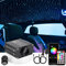 CHINLY Starry Sky Voiture Fibre Optique Lumière pour Voiture/Plafond, 16W Twinkle 450pcs*0.75mm*3m Bluetooth RGBW APP/Remote LED Fibre Optique Star Plafonniers Kit