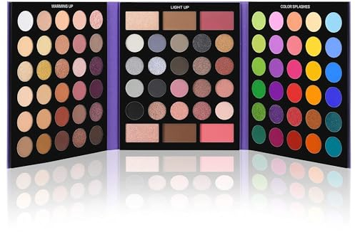 UCANBE Make Up Palette 86 Farben: Matte Schimmernde Lidschatten Palette Set, Highlight, Bronze-Puder, Powder Blusher, Langlebige Hohe Farbwiedergabe(02)