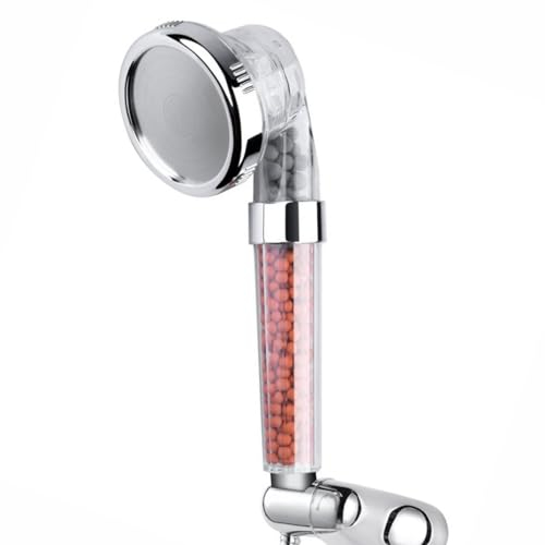 MineralStream Ionic Shower Head | Ecowater Spa Showerheads for Dry Hair & Skin | 3 Settings Shower Heads with Handheld Spray | High Pressure Water Saving Showerhead with Filter Beads…