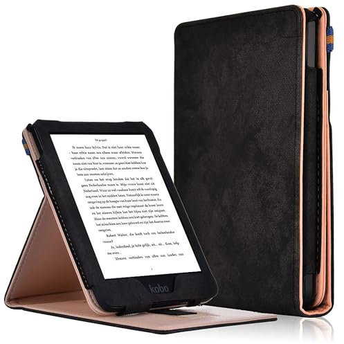 Coque Compatible avec Kobo Clara HD - Housse Étui de Protection - Noir