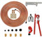 MuHize 1/4 Bremsleitung – verbessertes Bremsschlauch-Set, 7,6 m. mit 16 umgekehrten Flare Armaturen und 4 Verbindungen + Doppel- und Einzel-Bördelwerkzeug-Set mit Rohrschneider und Rohrbieger im