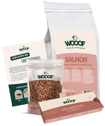 WOOOF Lachs kaltgepresstes Hundefutter mit Fisch (3 kg (1er Pack), Lachs)