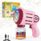 Panacare Kinder Seifenblasenpistole, Seifenblasenmaschine Gun mit AKKU 3000+ Blasen/Min mit Seifenblasenlösung, Seifenblasenspielzeug Outdoor Geschenk für Junge 3456789/Geburtstag/Party (2030-Pink)