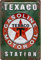 LUCKYLINDE geprägtes Blechschild passend für TEXACO Fans, Deko Werkstatt, Garagen Tankstelle Rallye Auto Oldtimer Schild 20 x 30 cm (TEXACO)