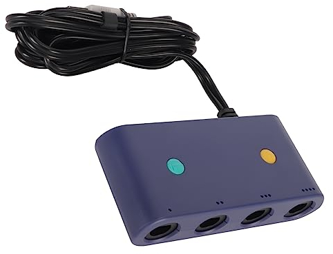 Dpofirs para Controller Adapter, Game Controller Adapter para Wiiu PC Wired Adapter para PC, 4 Puertos Game Controller Converter
