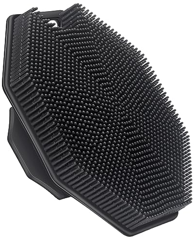 Alyvisun Brosse de Bain en Silicone avec Crochet, Brosse pour le Corps [Exfolier et Masser en Douceur], Brosse de Douche pour Adultes et Bébés, Parfait pour Tous les Types de Peau