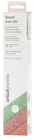 Cricut Joy Xtra Smart Iron-On mit prismatischem Glitzer, Meeresglitzern-Musterset (3 Stk.)