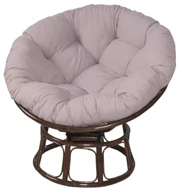 Papasansessel Kissen, Kissen für Hängesessel, wasserdichte Kissen Rund, Stuhlkissen Outdoor, Sitzkissen Gartenstuhl, Grau, 70CM