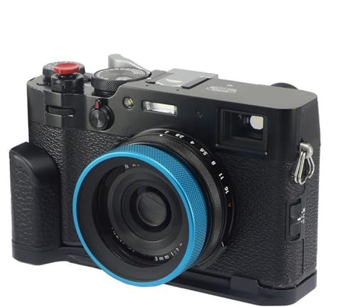 LUV-X54G Gegenlichtblende aus Metall mit MC-UV-Multicoating-Ultraviolett-Linsenfilter, for Fujifilm for Fuji X100V-Kamera, blau