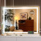 Hasipu Kosmetikspiegel mit Lichtern, 70 x 50cm LED-Make-up-Spiegel, beleuchteter Make-up-Spiegel mit 3 dimmbaren Modi, Kosmetikspiegel mit Touchscreen Steuerung Quadratisch Weiß