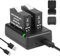 Joiry 2X Insta 360 Ace Pro Batteries de Rechange 1800 mAh + Chargeur USB Compatible avec Insta360 Ace Pro