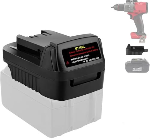 MT18MIL Adapter for Makita to for Milwaukee Power Tools, TEPULAS For Makita 18V Battery Converter to for Milwaukee 18V Power Tools (No Battery)