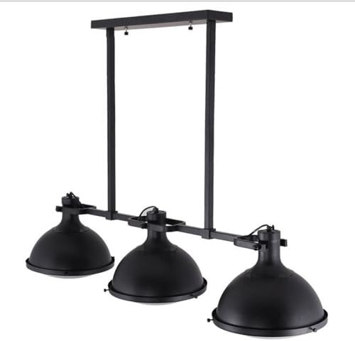Lámpara colgante de 3 luces, lámpara colgante negra, accesorio de iluminación de suspensión industrial for fregadero de isla de cocina