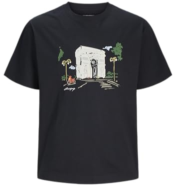 Jack & Jones Herren Jormanchester Sketch Tee Ss Crew Neck Jormanchester Sketch Tee Ss Crew Neck (1er Pack)