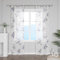 ESLIR Schiebegardinen Weiß Flächenvorhänge Set 2er Voile Schiebevorhang mit Schlaufen Wohnzimmer Schlaufenschals Gardinenschals Transparent mit Blumenmotiven Violett BxH 57x175cm 2 Stück