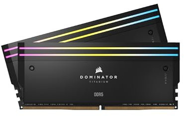 CORSAIR DOMINATOR TITANIUM RGB DDR5 RAM 96GB (2x48GB) 7000MHz CL40 Intel XMP Memoria per Computer Compatibile con iCUE – Nero (CMP96GX5M2B7000C40)