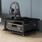 22cm Hohes Verstärker-Rack-Regal Audio-Rack-Ständer Turm AV-Medienständer Audio Rack Hifi Regal Mobiles Audio-Rack-Schrank für Verstärker/Plattenspieler/Stereo-Receiver für Büros(Deep black,40x35x22cm