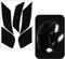5 pcs Reflektierende Aufkleber für Motorradhelm, Hohe Sichtbarkeit und Sicherheit Technologie, Passend für Verschiedene Helmmodelle, Racing-Design