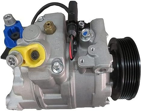 7SEU17C - Compresor de aire acondicionado compatible con VW Transporter T5 Multivan Amarok 7E0820803 7E0820803F 7E0820803J 7E0820803A 7E0260803G