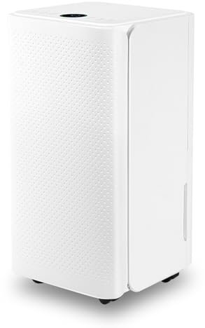Vigevee Luftentfeuchter 16L/Tag, Entfeuchter Elektrisch für Räume bis 25m², Entfeuchtungsleistung - mit 3 Betriebsarten, Digitalanzeige, Ablaufschlauch, Timer 24H, Abtaufunktion, Wassertank 2L