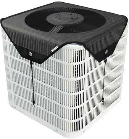 Air Conditioner Covers for Outside Unit 28''x28'', Small Central Mesh Net AC Unit Covers Outdoor, Heat Pump AC Screen Condenser Cover - Universal Top Defender Cover for All Season
