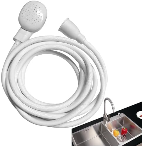 16.4FT Sink Spray Hose,Portable Sink Hose Faucet Sprayer, Shampoo Sprayer Handheld Hose Faucet Shower Head Spray for Bathing Baby,Pets,Washing Hair,Rinsing Vegetables