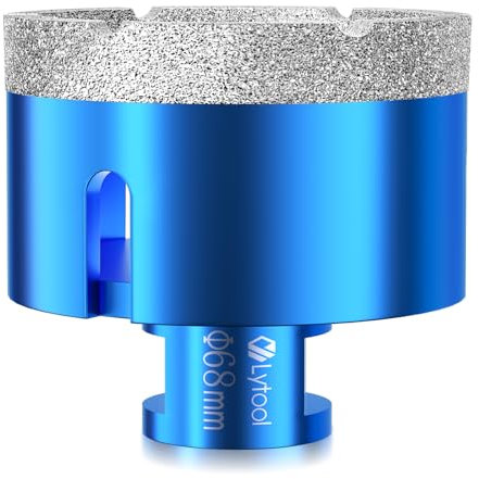 Foret diamant pour carrelage 68 mm M14 Scie Cloche Diamantée pour Carrelage, Porcelaine, Céramique, Marbre, Granit