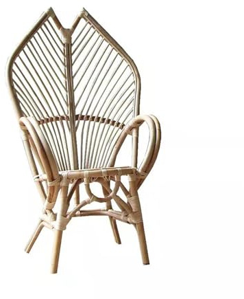Xilin-872 Rattanstühle für Zuhause Kreativer Rattanstuhl mit Rückenlehne und Armlehne, handgefertigter Korb-Esszimmerstuhl, Freizeitstuhl, perfekt als Heimdekoration Terrassen-Loungesessel