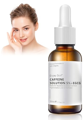 Caffeine Solution 5% + EGCG, Augenserum gegen Augenringe und Geschwollene | Koffein-Augenserum für die Augenpartie gegen Augenringe und Schwellungen,Glättet Fältchen und wirkt Anti-Aging. 30 ml