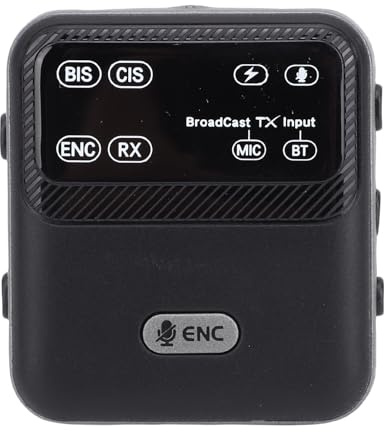 ASHATA 2 In 1 Bluetooth 6.0 -Senderempfänger, Drahtloser Audioadapter Bluetooth TX RX mit SBC AAC Codecs END -Funktion 550mAh Batterie für Kabel -Kopfhörer -Lautsprecher Theater
