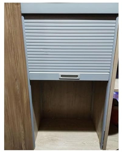 HAIXHX Puerta Plegable Puerta Corredera De Armario con Tambor, Puertas Enrollables De 40, 50, 60, 70, 80, 90 Y 100 Cm, Puertas Retráctiles De ABS para Armarios De Oficina(65x60cm (25.6x23.6))