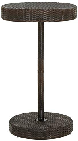 Owoxanthellate Gartentisch ausziehbar Braun 60,5x106 cm Poly Rattan robust & wetterfest Modernes Design für Balkon, Terrasse und Camping