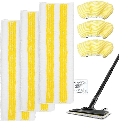 6 Pcs Chiffons de Rechange en Microfibre pour Karcher Easyfix SC 1, SC 2, SC 3, SC 4, SC 5 Nettoyeur Vapeur, Bonnettes Microfibres Nettoyeurs à vapeur, Serpilleres Chiffons Accessoires Set