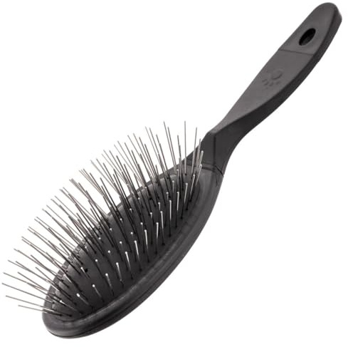 GROOM PROFESSIONAL Luxus-Bürste mit Stiften Auswahl - Hundebürste zum Entfilzen - Für den Professionellen Einsatz - Einzigartiges Gummipolster das die Stifte Fest und Dennoch Flexibel Hält - 2,5cm
