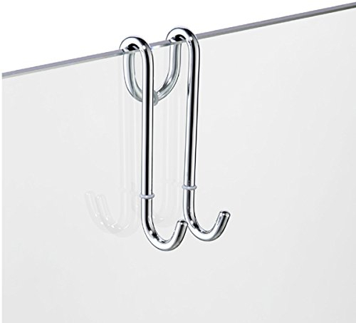 AVENARIUS Halter für Duschabtrennung, mit 2 Haken, bis 10 mm, Serie Universal, HSN 9004590010