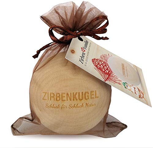 Zirben Familie - Conosciuta dal commercio specializzato e dal settore alberghiero • Sfera di cembro profumata con incisione • Sfera di legno di pino cembro di alta qualità (sfera di cembro)