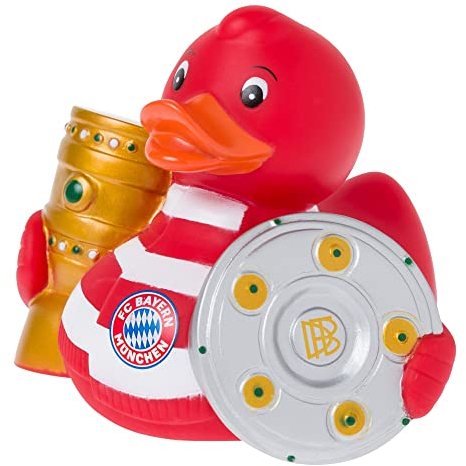FC Bayern München Badeente - Erfolge - Quietscheente Double Gewinner Ente FCB