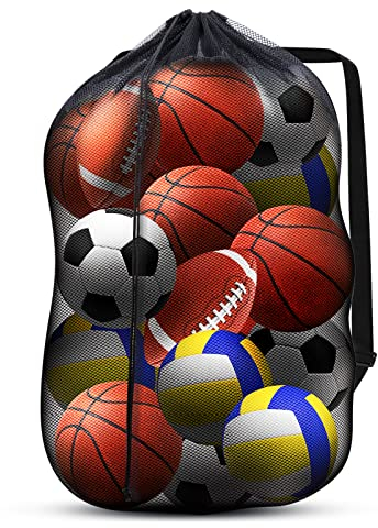 DoGeek Ballnetz für 10-15 Bälle,Netz für Schlafsack,Bälle für Bällebad,Leibchen Fussball Kinder Erwachsene,Yogaball,Ballsack