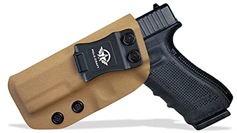 IWB Tactical KYDEX Pistolenholster Für: Glock 17 22 31 Pistolenhalfter Hängend Verdeckte/Versteckte Pistole Case Waffenholster (Tan, Left Hand Draw (IWB))