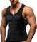 Gotoly Uomo Neoprene Shapewear Camicia A Compressione Gilet dimagrante Body Shaper Canotta Da Allenamento Gilet Sauna Sportivo Sudore Muscolare (XL, Nero)