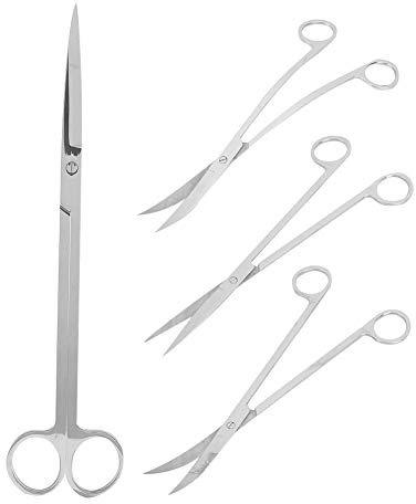 Aquatic Plant Scissors Shears Aquarium Fish Tank Aquatic Plant Cleaning Tools Stainless Steel Aquatic Plant Scissors(Straight Scissors)