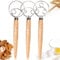 3 Stück dänische Teig Schneebesen, Kalolary Premium Schneebesen mischen zum Backen in der Küche Holzgriff Edelstahl Manuelle Teigmischung Brotkuchenherstellung (3 Größen inbegriffen)