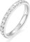 Zakk Eternity Ring 3mm Damen Ewigkeitsringe Titan Verlobungsringe Eheringe Trauringe Memoirering mit Zirkonia Silber Gold Rosegold (silber-halb Zirkonia, 53 (16.9)