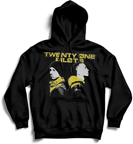 Twenty One Pilots Unisex Pullover Hoodie: Back To Back - Small - Black