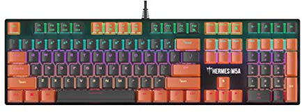 GAMDIAS Hermes M5A Mechanical Gaming Keyboard, Multi-Colored LED Effect and N-Key Rollover (Hermes M5A), Black