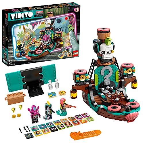 LEGO 43114 VIDIYO Punk Pirate Ship Beatbox Music Video Maker, Musik Spielzeug Set für Kinder mit AR App